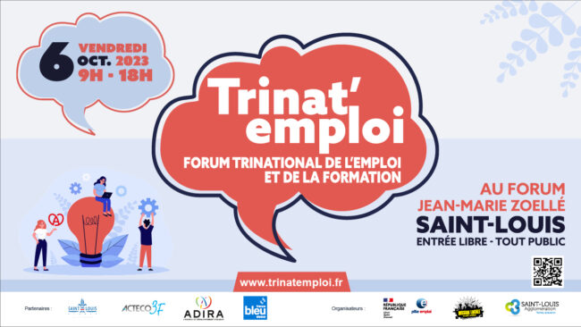 Trinat'emploi 2023 salon de l'emploi, de la formation et de la création d'entreprise dans l'Agglomération de Saint-Louis